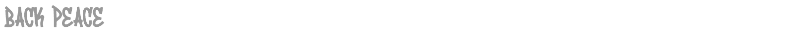 Back Peace font preview